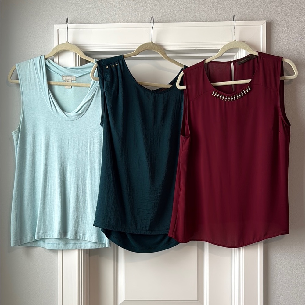 Elegant Women's Sleeveless Tops - Set of 3 (The Limited x2, Banana Republic x1)